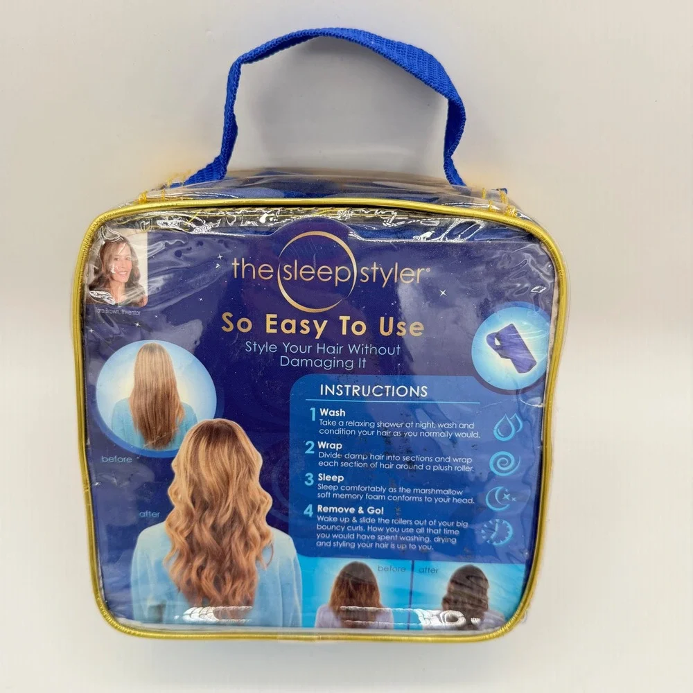As Seen On TV The Sleep Styler 3 inch Hair Curling Rollers - Blue (12 Piece)